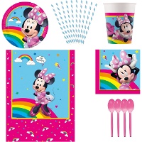 Kit festa Minnie Mouse arcobaleno - 8 persone