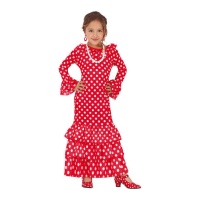 Costume rosso da bambina andalusa