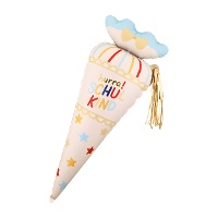 Palloncino a cono Hurra Schulkind 34,5 x 99 cm