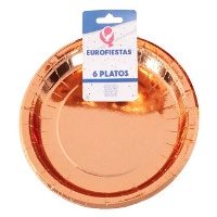 Piatti di 18 cm in cartone metallizzato - 6 pezzi