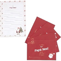 Carte con buste per Babbo Natale con adesivi