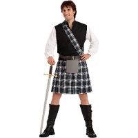 Costume da scozzese blu per uomo