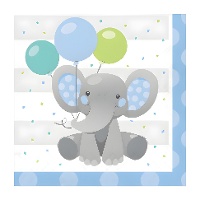 Tovaglioli di Elephant Baby di 16,5 x 16,5 cm - 16 pezzi