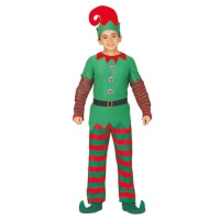 Costume da elfo a righe da bambino