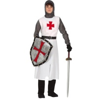 Costume cavaliere dell'ordine dei Templari da adolescente