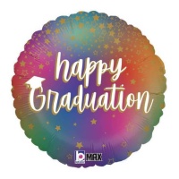 Palloncino tondo Happy Graduation 46 cm - Grabo