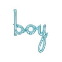 Palloncino lettere Boy blu pastello 1,00 m