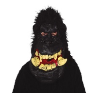 Maschera gigante con capelli di gorilla