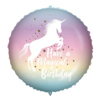Palloncino rotondo Unicorno Have a Magical Birthday da 46 cm - Procos