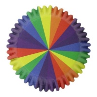 Capsule per cupcakes a cunei arcobaleno - PME - 30 unità