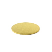 Sottotorta rotonda dorata da 22 x 1,2 cm - Decora