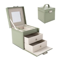 Portagioie verde a 3 livelli di 15,5 x 15,5 x 15,5 cm