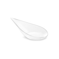 Cucchiaio da cocktail in plastica trasparente 10 x 5 cm - 50 pezzi