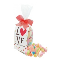 Sacchetto di marshmallow Love assortiti 140 gr