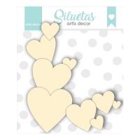 Truciolato di cuori 12 x 14 cm - Artis decor - 1 pezzo