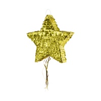 Pignatta 3D stella dorata da 44,5 x 42,5 x 9 cm