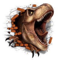 Decorazione murale adesiva dinosauro 70 x 80 cm