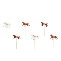 Picks per cupcakes di Cavallo - 6 pezzi