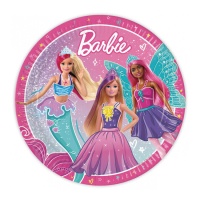 Piatti fantasia Barbie 23 cm - 8 pezzi.