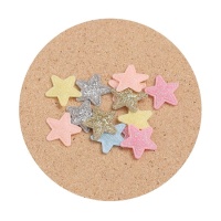Bottoni decorativi stelle glitterate da 1,6 cm - 15 unità