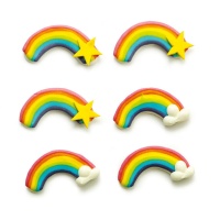 Figure di zucchero di Arcobaleno - Decora - 6 unità