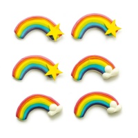 Decorazioni di zucchero arcobaleno - Decora - 6 unità