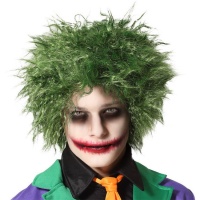 Parrucca verde da clown pazzo