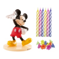 Set per torta con figure di Topolino e candele - Dekora