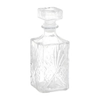 Bottiglia in vetro inciso a rombi, 0,90 L
