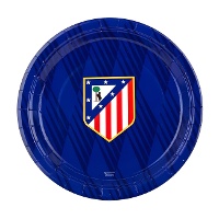 Piatti Atlético de Madrid blu da 18 cm - 8 pezzi