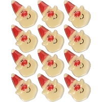 Figure di cioccolato bianco di Babbo Natale - 12 pezzi