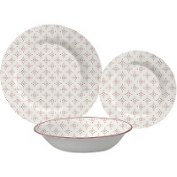 Set di piatti a rombi - 18 pezzi