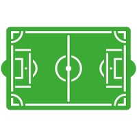Stencil con forma di campo da calcio di 20 x 30 cm - Decora