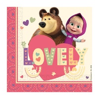 Tovaglioli di Masha e Orso 16,5 x 16,5 cm - 20 pezzi