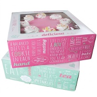 Scatola di 32 x 32 x 11,5 cm per torta Quotes - 2 unità