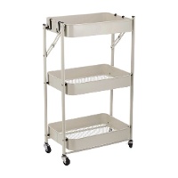 Carrello ausiliario pieghevole 77 x 45 x 30 cm, finitura naturale