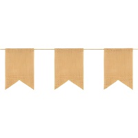 Ghirlanda di 15 bandiere di iuta - 1 unità