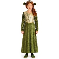 Costume da principessa medievale verde per bambina