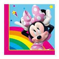 Tovaglioli Minnie Arcobaleno 16,5 x 16,5 cm - confezione da 20