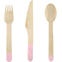 Posate di legno - 18 unità