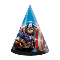 Cappellini a cono degli Avengers - Capitan America - 6 pezzi