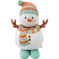 Palloncino a forma di pupazzo di neve con sciarpa, 1,22 m