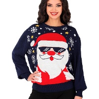 Maglione natalizio da donna con Babbo Natale