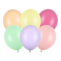 Palloncini in lattice da 23 cm in colori pastello assortiti - 25 pezzi
