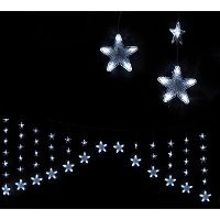 Tenda luminosa a stelle di 2,2 x 0,9 m - 136 led