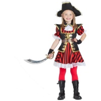 Costume da pirata corsaro inglese per bambina