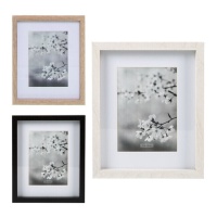 Cornice fotografica in bianco e nero in ciliegio per foto 13 x 18 cm - DCasa