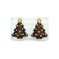 Stampo albero Natale di cioccolato 10 cm - Decora - 2 cavità