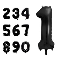 Palloncino numero nero da 86 cm - PartyDeco