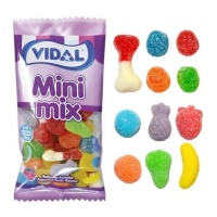 Sacchetto di gelatine gommose con rivestimento di zucchero - Mini mix Vidal - 75 gr